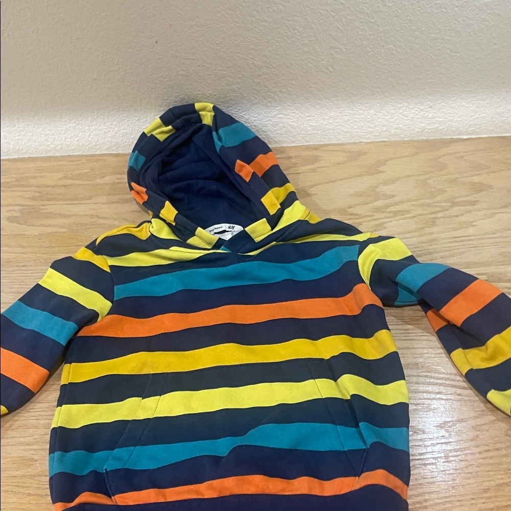 H&M Kids Striped Hoodie - Yellow, Blue, Orange